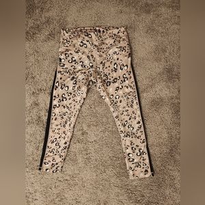 Cropped animal print athletic leggings